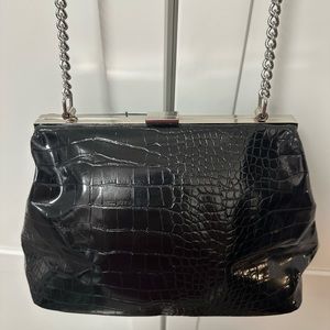 BCBGENERATION Faux Patent Croc Purse GUC